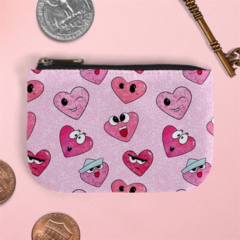 Emoji Heart Mini Coin Purse from ArtsNow.com Front