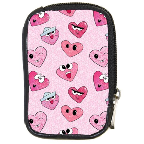 Emoji Heart Compact Camera Leather Case from ArtsNow.com Front