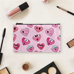 Emoji Heart Cosmetic Bag (Small) from ArtsNow.com Front