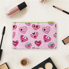 Emoji Heart Cosmetic Bag (Small) from ArtsNow.com Back