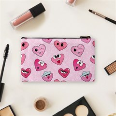 Emoji Heart Cosmetic Bag (Small) from ArtsNow.com Back