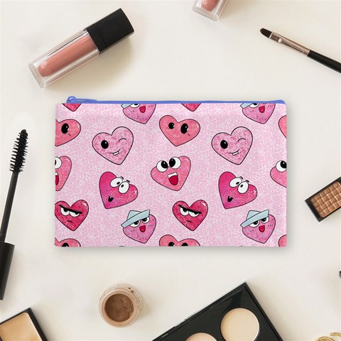 Emoji Heart Cosmetic Bag (Medium) from ArtsNow.com Front