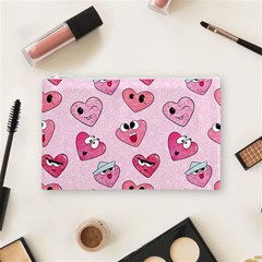 Emoji Heart Cosmetic Bag (Medium) from ArtsNow.com Front