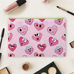Emoji Heart Cosmetic Bag (Large) from ArtsNow.com Back