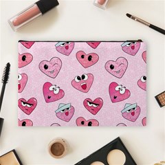 Emoji Heart Cosmetic Bag (Large) from ArtsNow.com Back