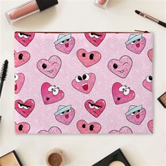 Emoji Heart Cosmetic Bag (XL) from ArtsNow.com Back