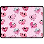 Emoji Heart Fleece Blanket (Large) 