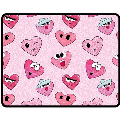 Emoji Heart Fleece Blanket (Medium)  from ArtsNow.com 60 x50  Blanket Front