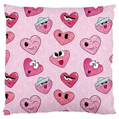 Emoji Heart Large Cushion Case (Two Sides) from ArtsNow.com Front