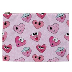 Emoji Heart Cosmetic Bag (XXL) from ArtsNow.com Front