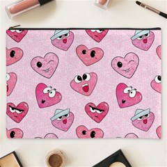 Emoji Heart Cosmetic Bag (XXXL) from ArtsNow.com Front