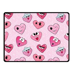 Emoji Heart Double Sided Fleece Blanket (Small)  from ArtsNow.com 45 x34  Blanket Front