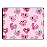 Emoji Heart Double Sided Fleece Blanket (Small) 