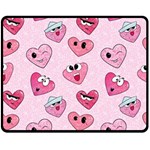Emoji Heart Double Sided Fleece Blanket (Medium) 