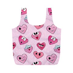 Emoji Heart Full Print Recycle Bag (M) from ArtsNow.com Back