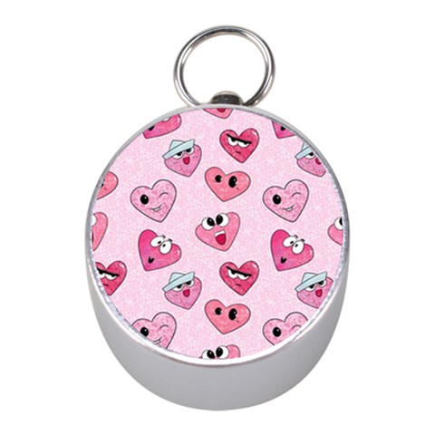 Emoji Heart Mini Silver Compasses from ArtsNow.com Front