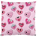 Emoji Heart Standard Flano Cushion Case (One Side)