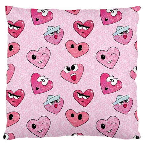 Emoji Heart Large Flano Cushion Case (One Side) from ArtsNow.com Front