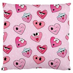 Emoji Heart Large Flano Cushion Case (Two Sides) from ArtsNow.com Front