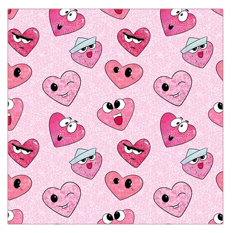 Emoji Heart Large Satin Scarf (Square) from ArtsNow.com Front