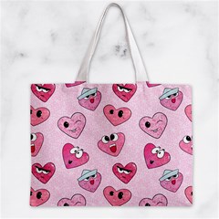 Emoji Heart Zipper Mini Tote Bag from ArtsNow.com Front