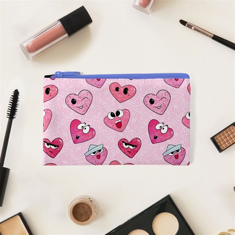 Emoji Heart Cosmetic Bag (XS) from ArtsNow.com Front