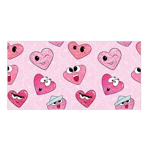 Emoji Heart Satin Shawl from ArtsNow.com Front