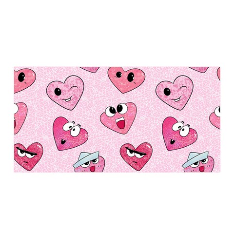 Emoji Heart Satin Wrap from ArtsNow.com Front