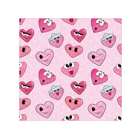 Emoji Heart Small Satin Scarf (Square) from ArtsNow.com Front