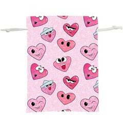 Emoji Heart  Lightweight Drawstring Pouch (XL) from ArtsNow.com Front