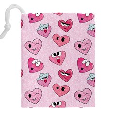 Emoji Heart Drawstring Pouch (4XL) from ArtsNow.com Back