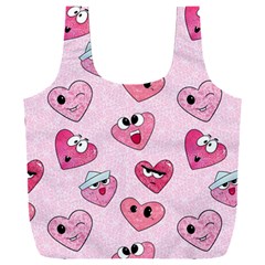 Emoji Heart Full Print Recycle Bag (XXXL) from ArtsNow.com Back