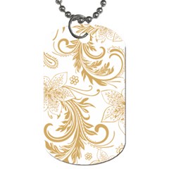 Flowers Shading Pattern Dog Tag (Two Sides) from ArtsNow.com Back