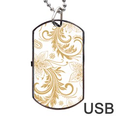 Flowers Shading Pattern Dog Tag USB Flash (Two Sides) from ArtsNow.com Back