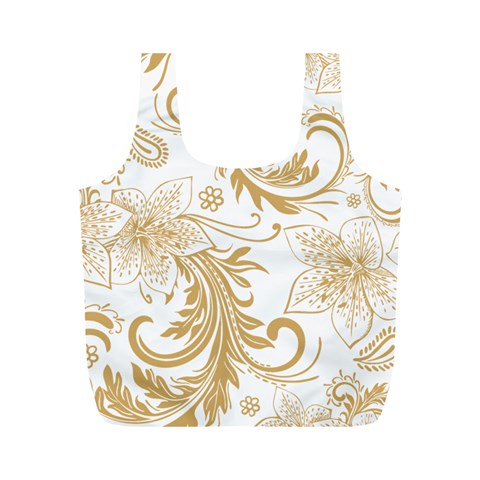 Flowers Shading Pattern Full Print Recycle Bag (M) from ArtsNow.com Front
