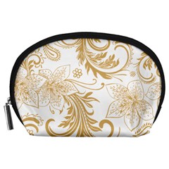 Flowers Shading Pattern Accessory Pouch (Large) from ArtsNow.com Front