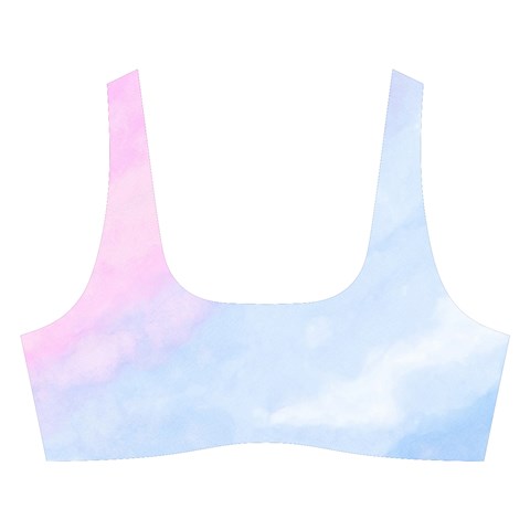 watercolor clouds2 Cross Back Hipster Bikini Set from ArtsNow.com Front