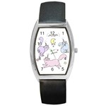  Cute unicorn cats Barrel Style Metal Watch