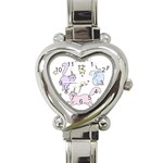  Cute unicorn cats Heart Italian Charm Watch