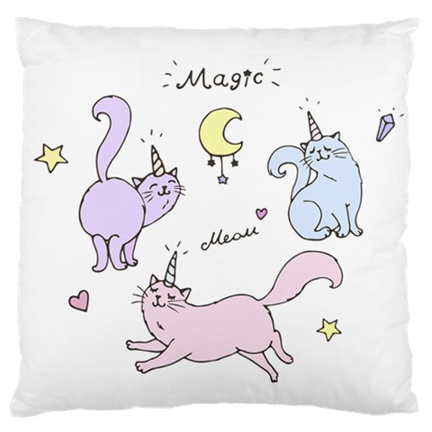 Cute unicorn cats Standard Flano Cushion Case (One Side) from ArtsNow.com Front