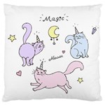  Cute unicorn cats Large Flano Cushion Case (One Side)