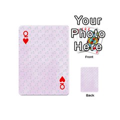 Queen unicorns pattern Playing Cards 54 Designs (Mini) from ArtsNow.com Front - HeartQ
