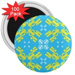 Abstract pattern geometric backgrounds   3  Magnets (100 pack)