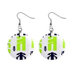 Abstract pattern geometric backgrounds   Mini Button Earrings