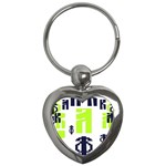 Abstract pattern geometric backgrounds   Key Chain (Heart)