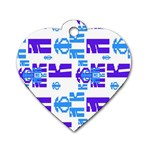 Abstract pattern geometric backgrounds   Dog Tag Heart (One Side)