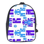 Abstract pattern geometric backgrounds   School Bag (XL)