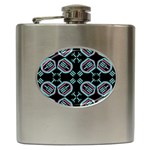 Abstract pattern geometric backgrounds   Hip Flask (6 oz)