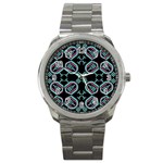 Abstract pattern geometric backgrounds   Sport Metal Watch