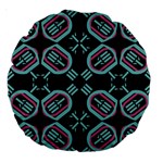 Abstract pattern geometric backgrounds   Large 18  Premium Round Cushions